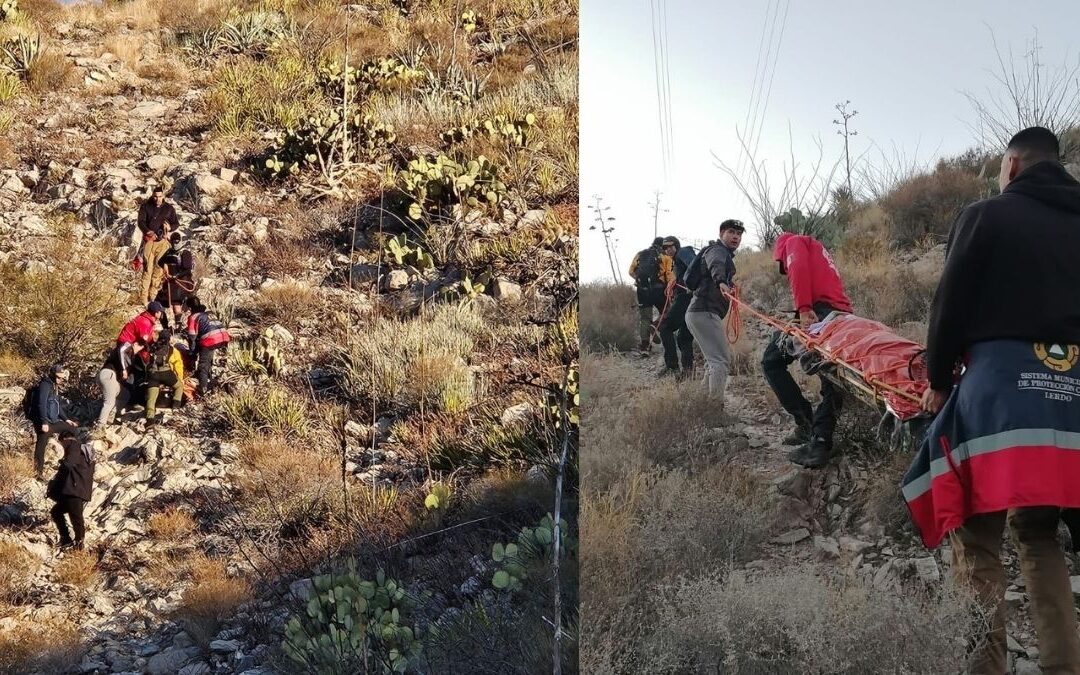 Accidente en el Cerro de las Noas: Senderista se fractura el tobillo y requiere camilla