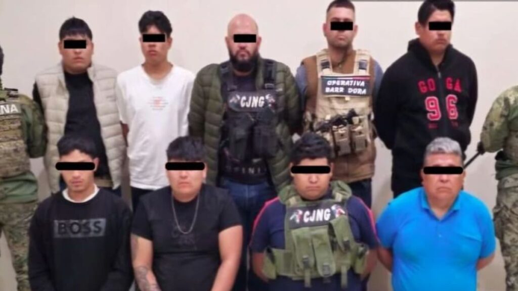 Captura de 9 presuntos integrantes de ‘La Barredora’ del CJNG en Tecamachalco, Puebla