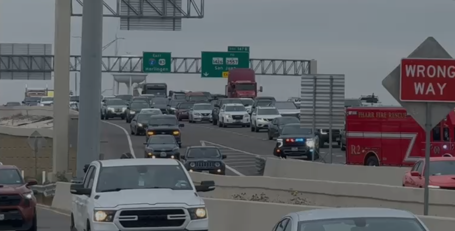 Accidente de vehículos en el Expressway 83 en Pharr: Sin lesionados